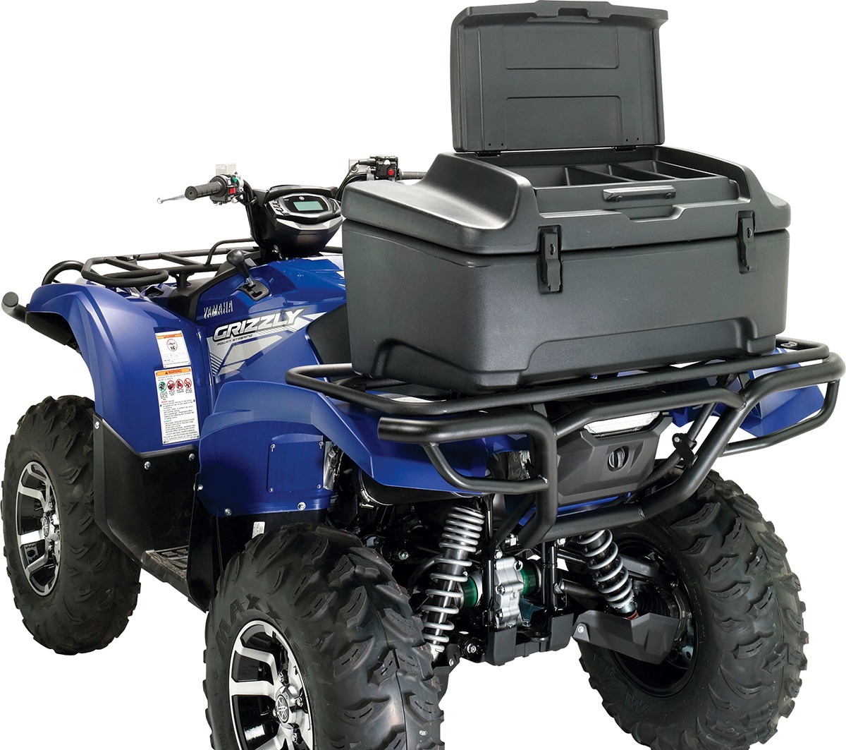 Moose Offroad Two Tier Rear Storage Trunk Black Universal - Universal rear storage trunk with two-tier design - Click Image to Close
