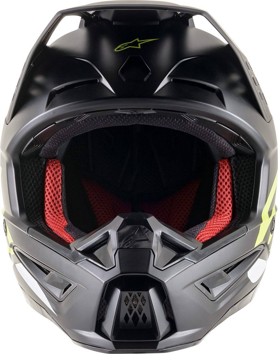SM5 Compass Offroad Helmet Matte Black/Hi-Vis Yellow Medium - Click Image to Close
