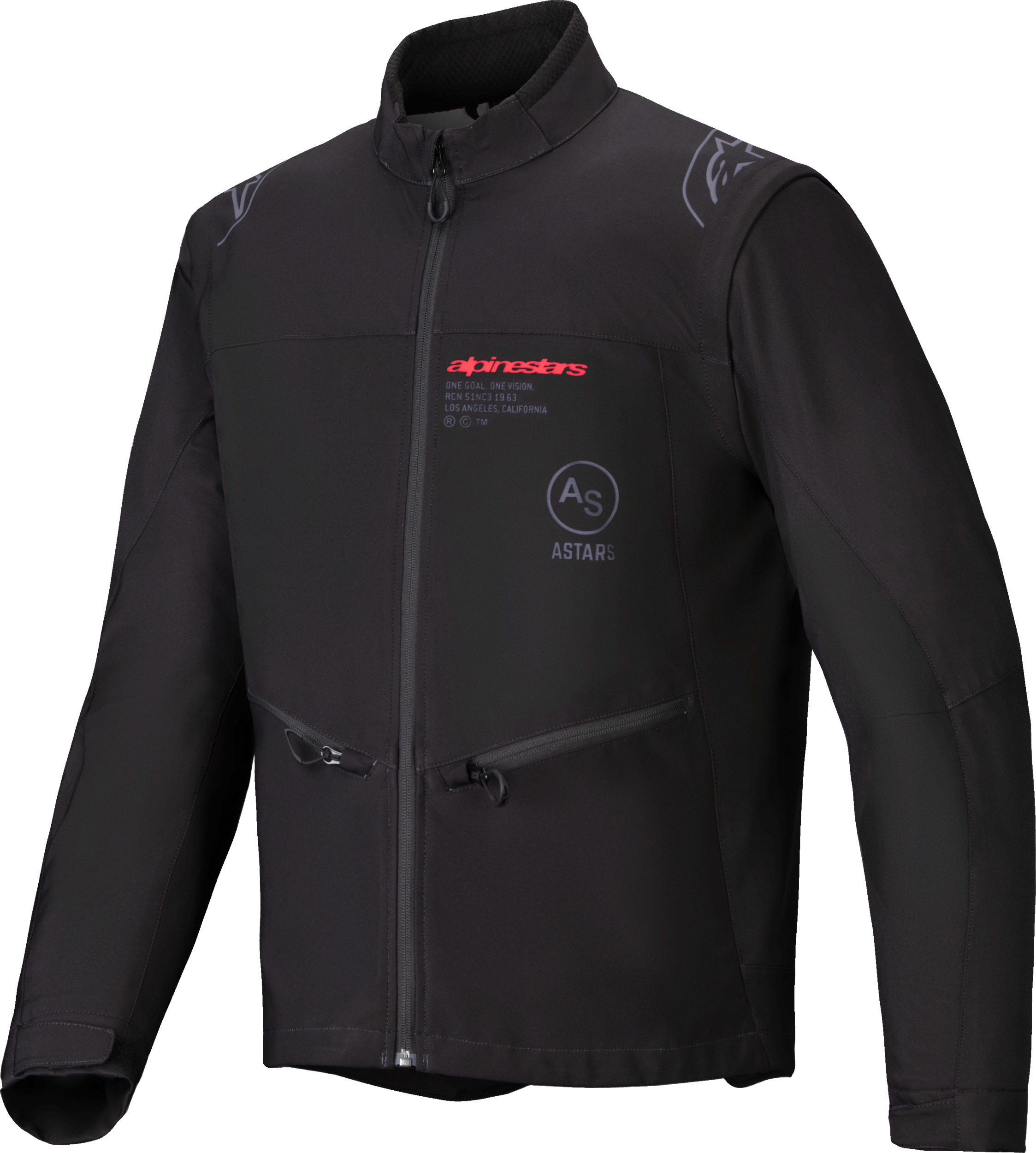 Alpinestars Lite-Dura Softshell Jacket Black XL Men's - Softshell zip jacket with logo graphics - Click Image to Close