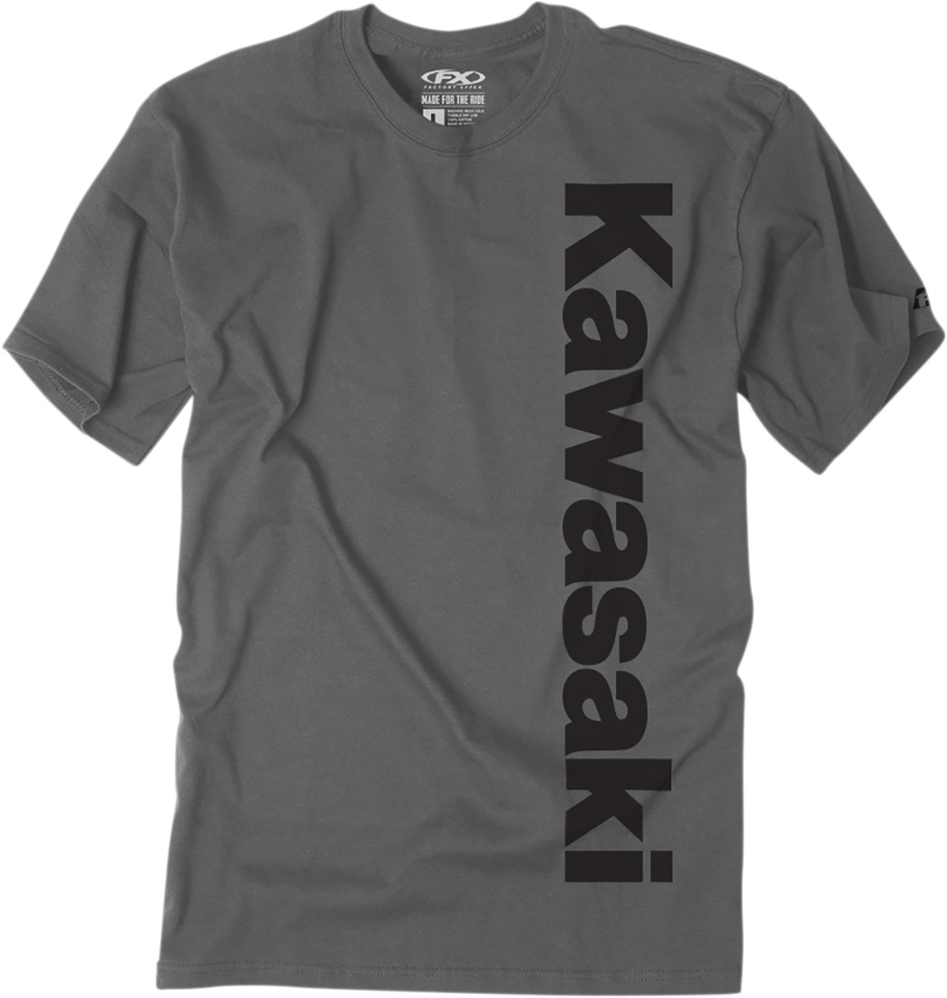 Men's Kawasaki Vertical Tee - Kaw Vertical Tee Cha 2Xl - Click Image to Close
