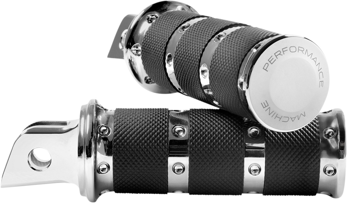 Performance Machine XLS Rider Footpegs - Chrome - Click Image to Close