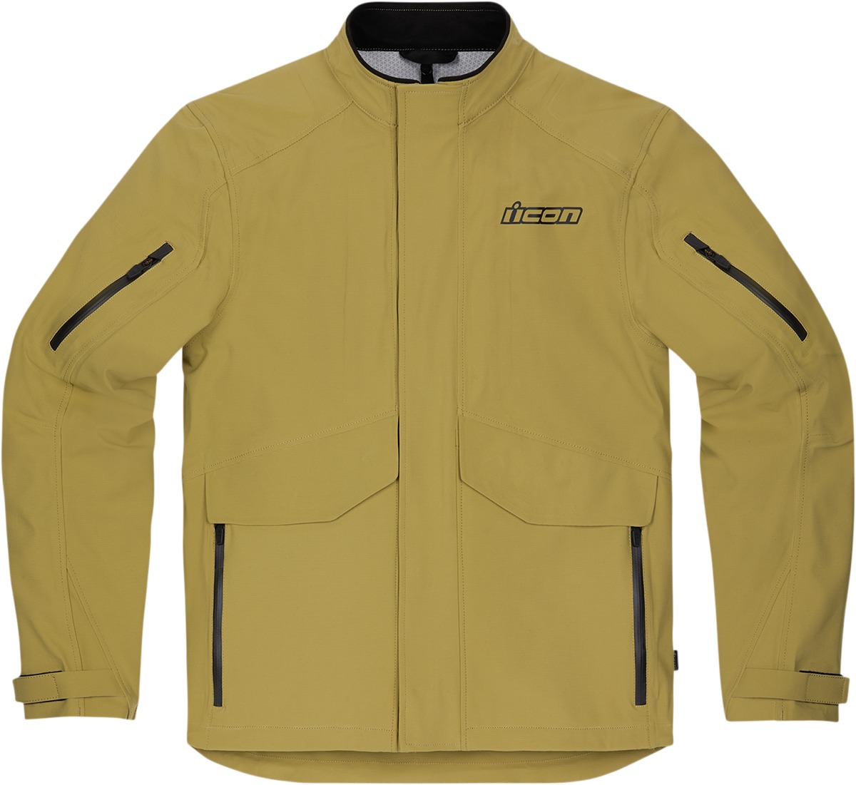 ICON Stormhawk Jacket Tan 2XL Men's - Waterproof textile riding jacket - Click Image to Close