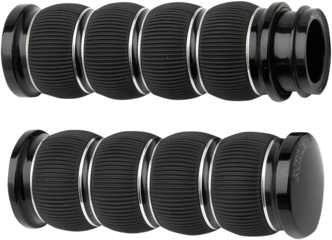 Arlen Ness Fly-By-Wire Fusion Series Ring Leader Grips Black - Click Image to Close