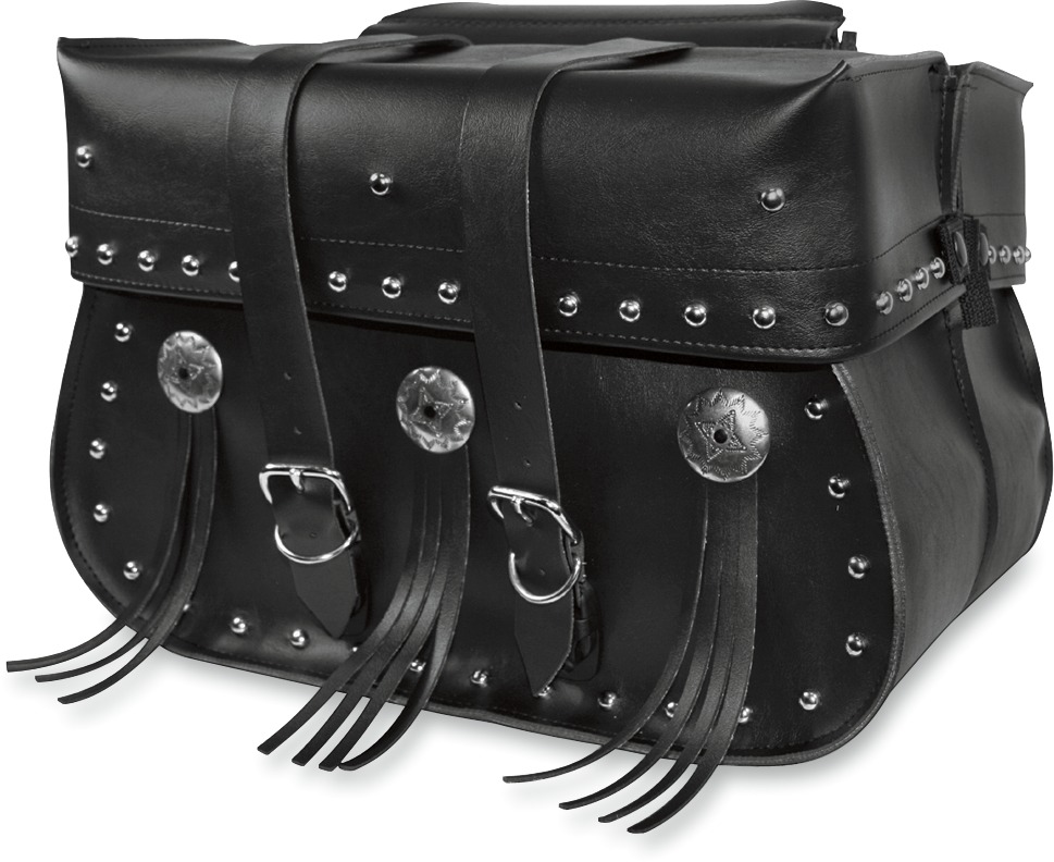 Willie & Max American Classic Saddlebags Chrome 14.5"x11.5"x5.5" - Click Image to Close
