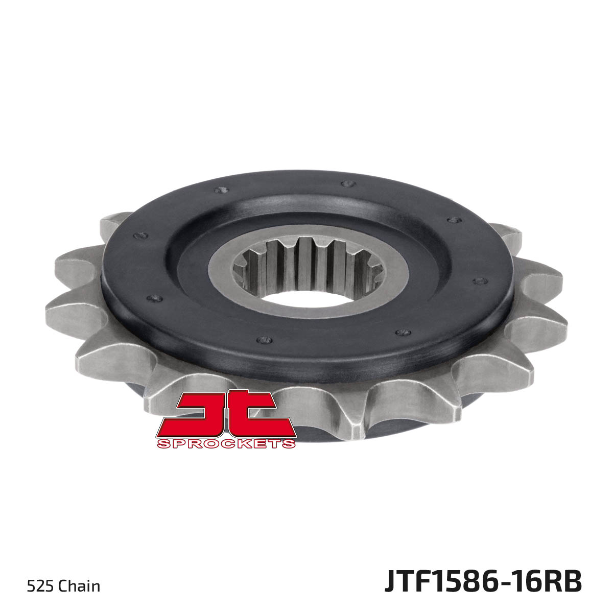 Front Steel Countershaft Sprocket w/ Rubber Damper - 16 Tooth 525 - Click Image to Close