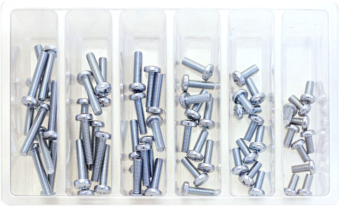 Bolt M5 Pan Head Screw Assortment Silver - Click Image to Close