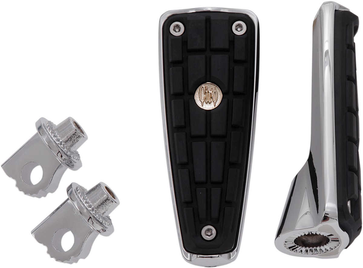CIRO CMX Footpegs Pair Chrome Black For HD Clevis Mounts - Footpegs for HD 1/2 in. clevis mounts, Pair - Click Image to Close