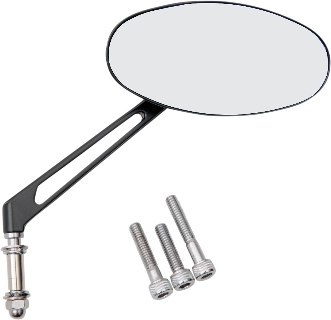 Drag Specialties Stealth II Mirror Black Left/Right Harley-Davidson - Stealth II Black mirror for Harley-Davidson models - Click Image to Close