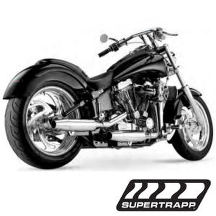 2:2 Staggered Full Exhaust System - For 86-94 Harley Softail - Click Image to Close