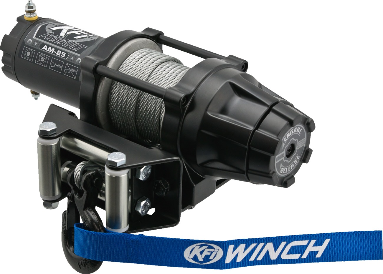 KFI Assault Series Winch 2500 lbs. - Metal Cable - Click Image to Close