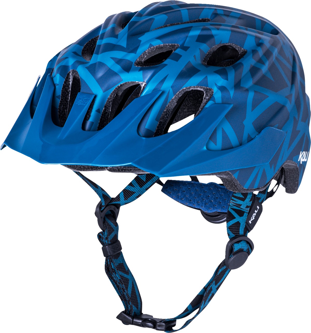 Kali Youth Chakra Plus Bicycle Helmet Matte Teal Pyramid One Size - Youth bicycle helmet, matte teal, one size - Click Image to Close