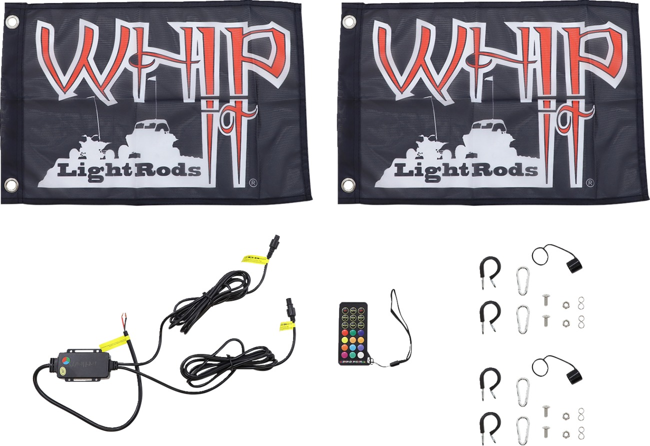 5Ft Black RGB Light Rod Set by Whip It - Click Image to Close