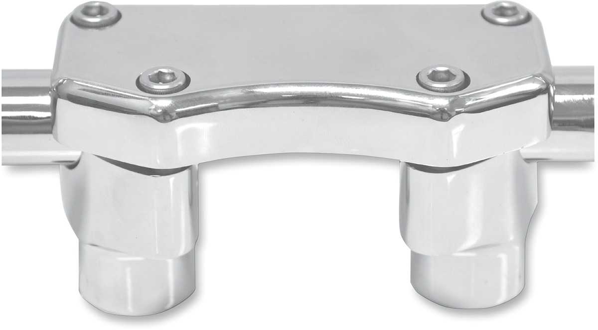 Drag Specialties Buffalo Handlebar Riser and Top Clamp Kit Chrome 1.5in Rise - Click Image to Close