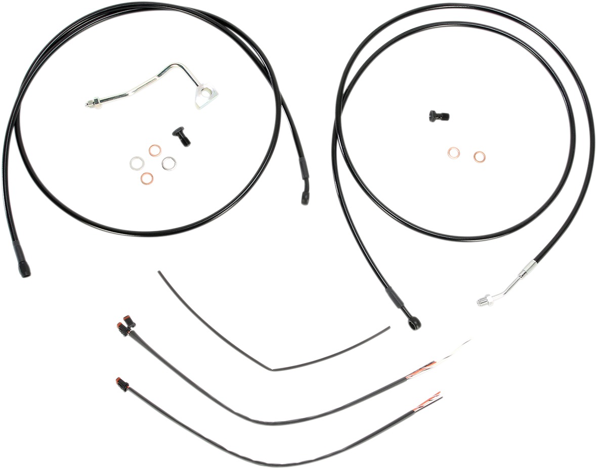 Extended Black Control Cable Kit For Baggers - 13" tall bars (ABS) - Click Image to Close