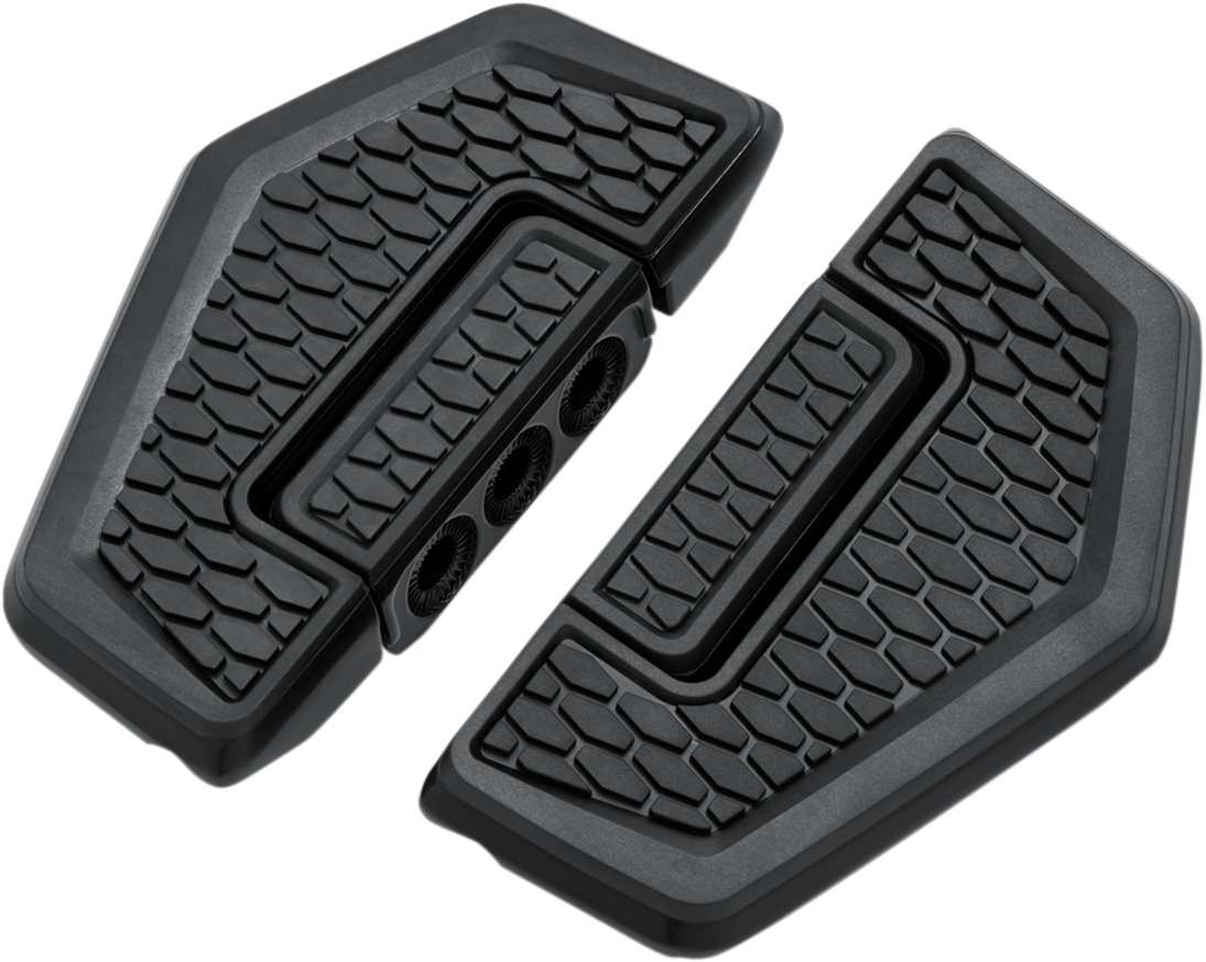 Hex Driver/Passenger Floorboards - Black - For Harley - Click Image to Close