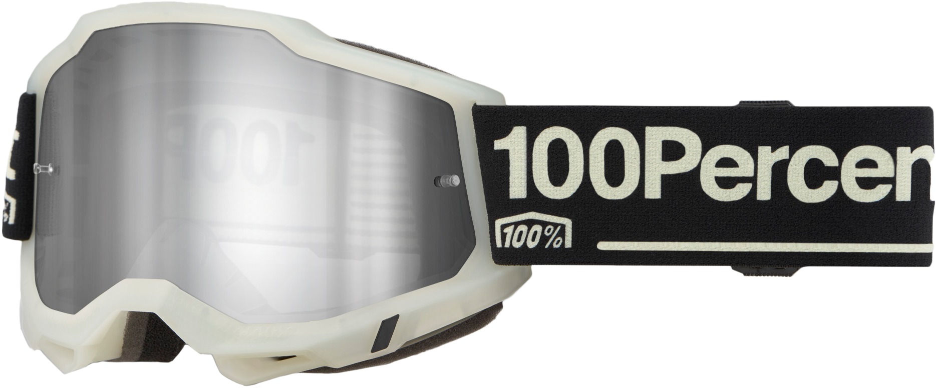 100 Percent Accuri 2 Goggles Glow Mirror Silver Lens Offroad - Premium offroad goggles with mirror silver lens - Click Image to Close