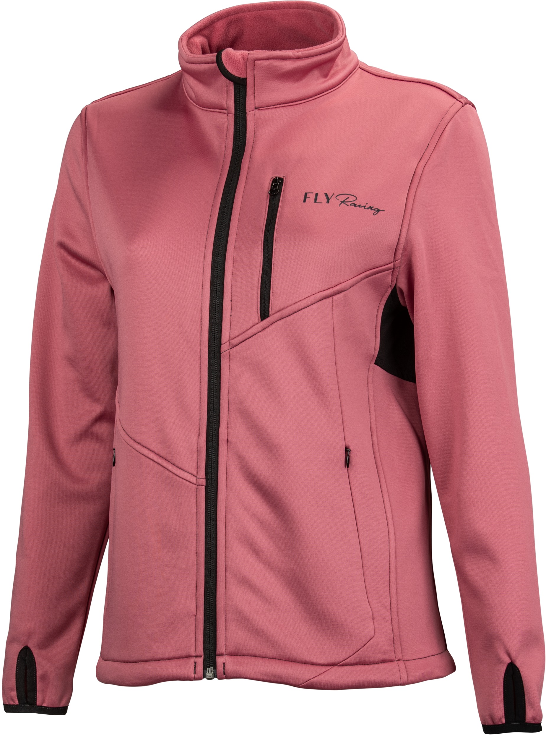 Fly Racing Women's Mid Layer Jacket Pink Large - Moisture wicking mid layer jacket for women, Pink, Large - Click Image to Close