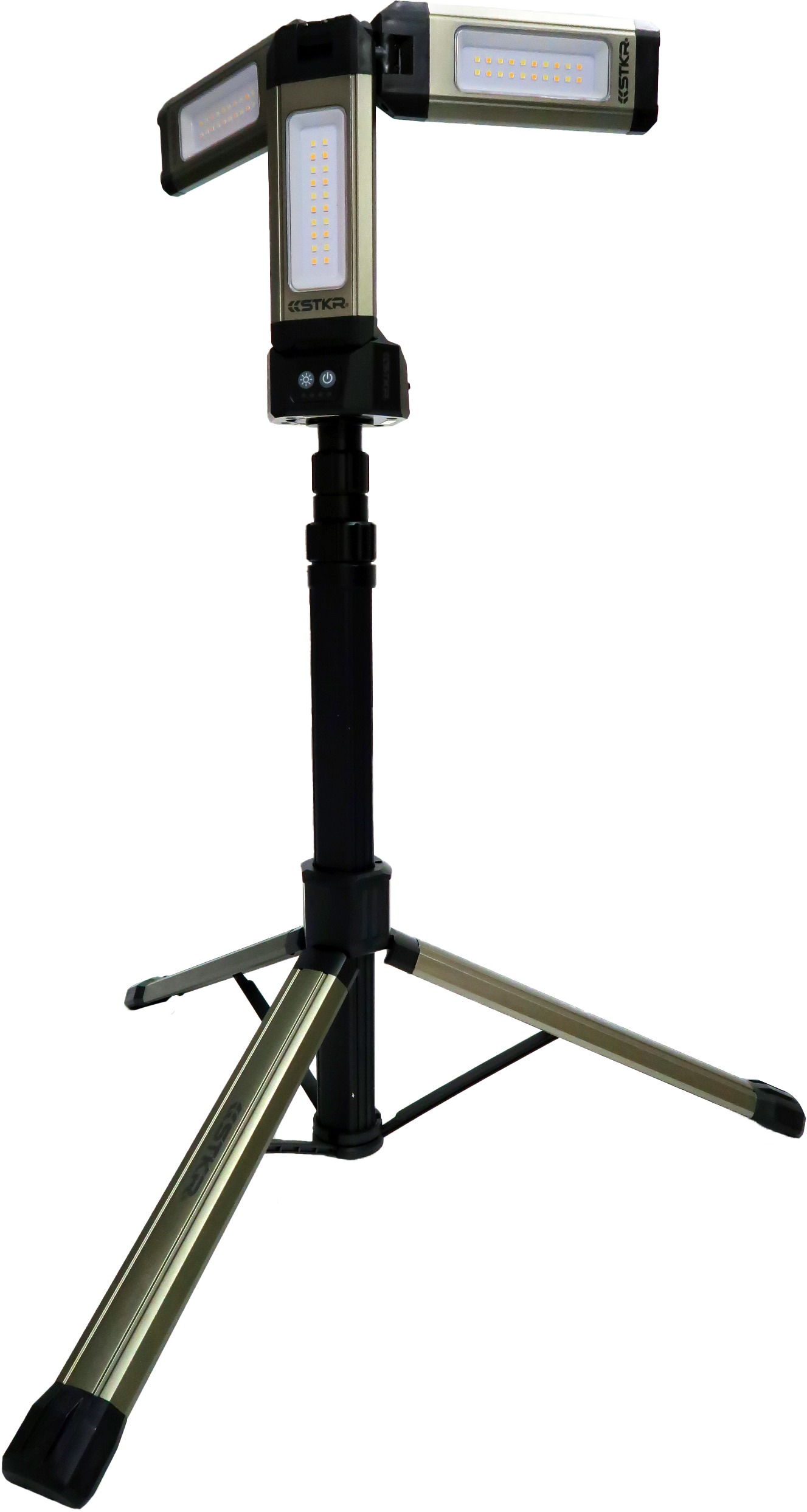 STKR Tri-Mobile Work Light with Tripod 2000 Lumen - 2000 lumen work light with tripod, universal fit - Click Image to Close