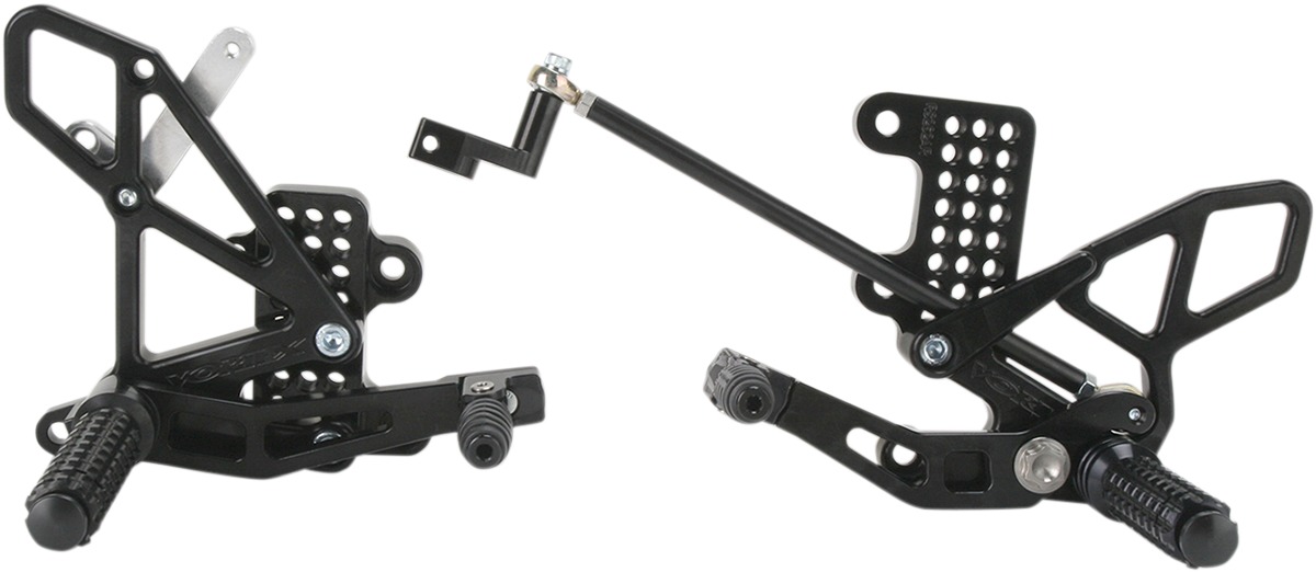 V2 Adjustable Rearset - Black - For 07-17 Honda CBR600RR 09-17 CBR600RA - Click Image to Close