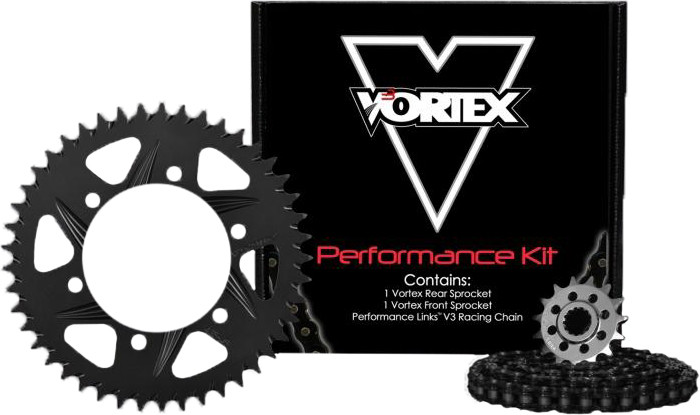 V3 Chain & Sprocket Kit Black RX Chain 520 14/47 Hardcoat Aluminum - For 99-11 Suzuki SV650 - Click Image to Close