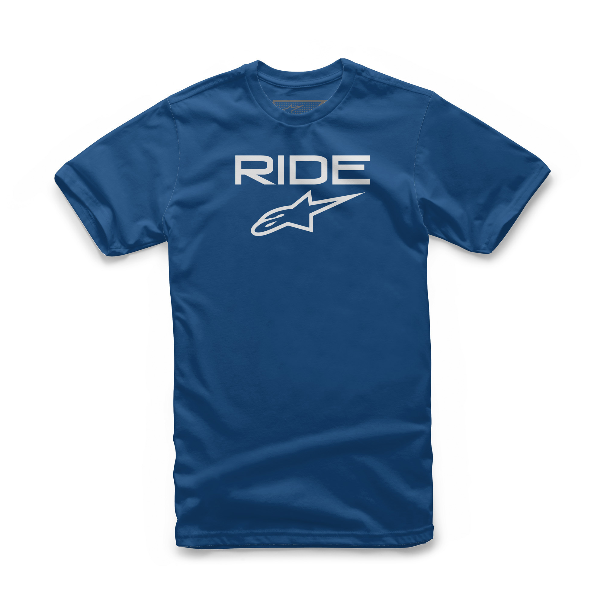 Ride 2.0 Tee Royal Blue/White Small - Click Image to Close