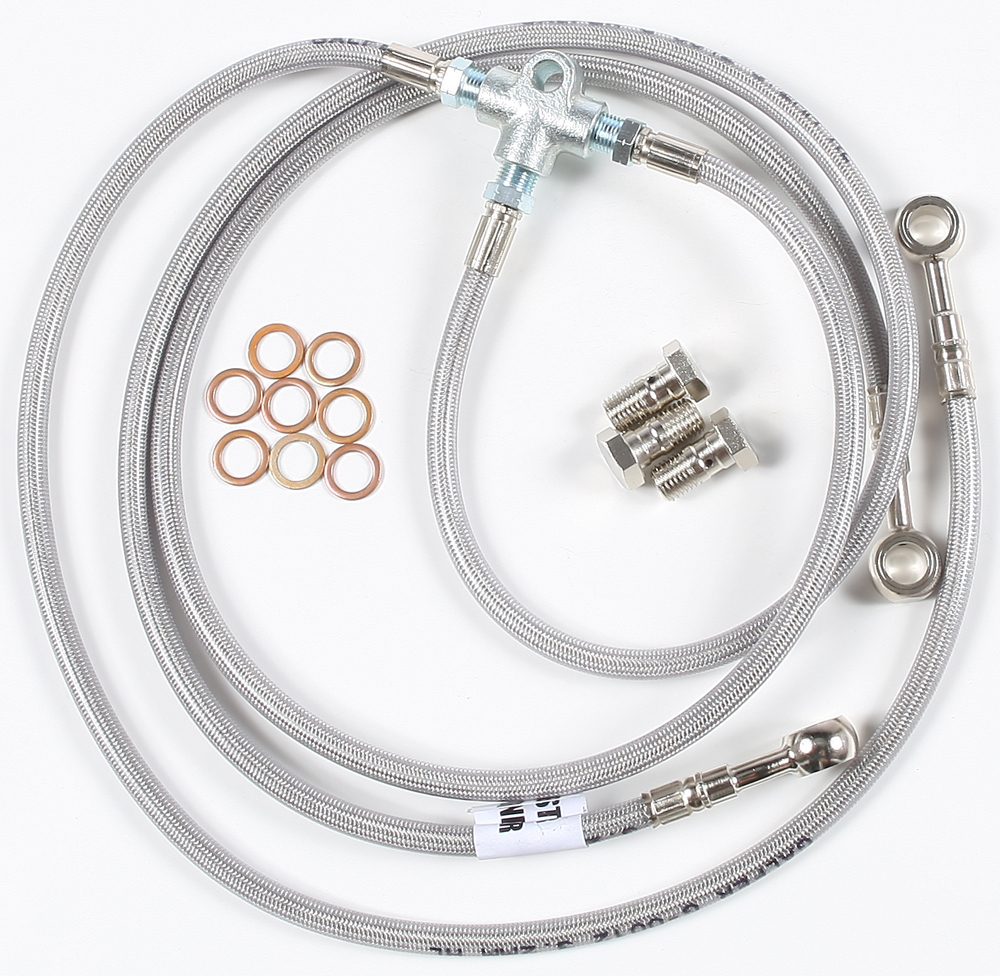 Galfer Front 3 Line Stainless Steel Brake Line Kit For Honda TRX450R/ER 04-14 - Click Image to Close
