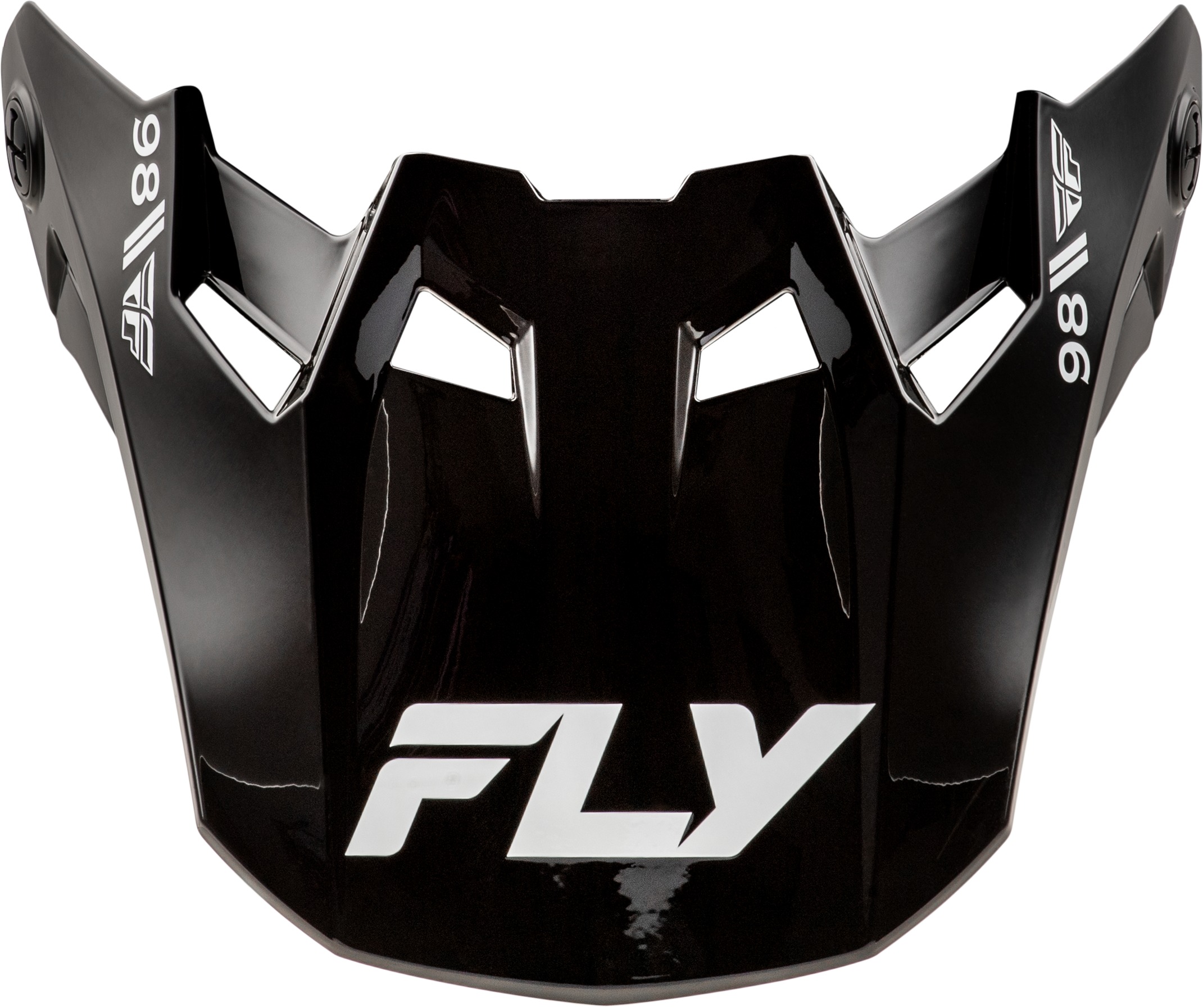 FLY Racing Formula CC Objective Visor Black/White XL/2X - Replacement visor for Formula CC helmet - Click Image to Close