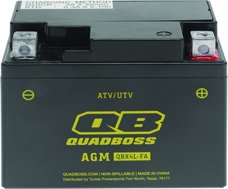 QuadBoss AGM Battery QBX4L-FA Maintenance-Free - Click Image to Close