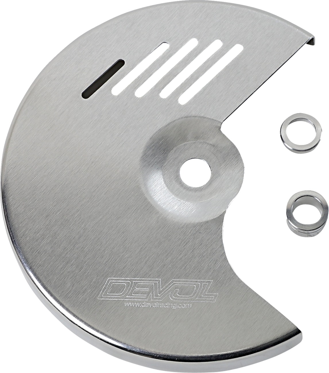 Devol Aluminum Front Disc Guard Silver For Suzuki RMZ250 RMZ450 - Front disc guard for Suzuki RMZ250 RMZ450 - Click Image to Close
