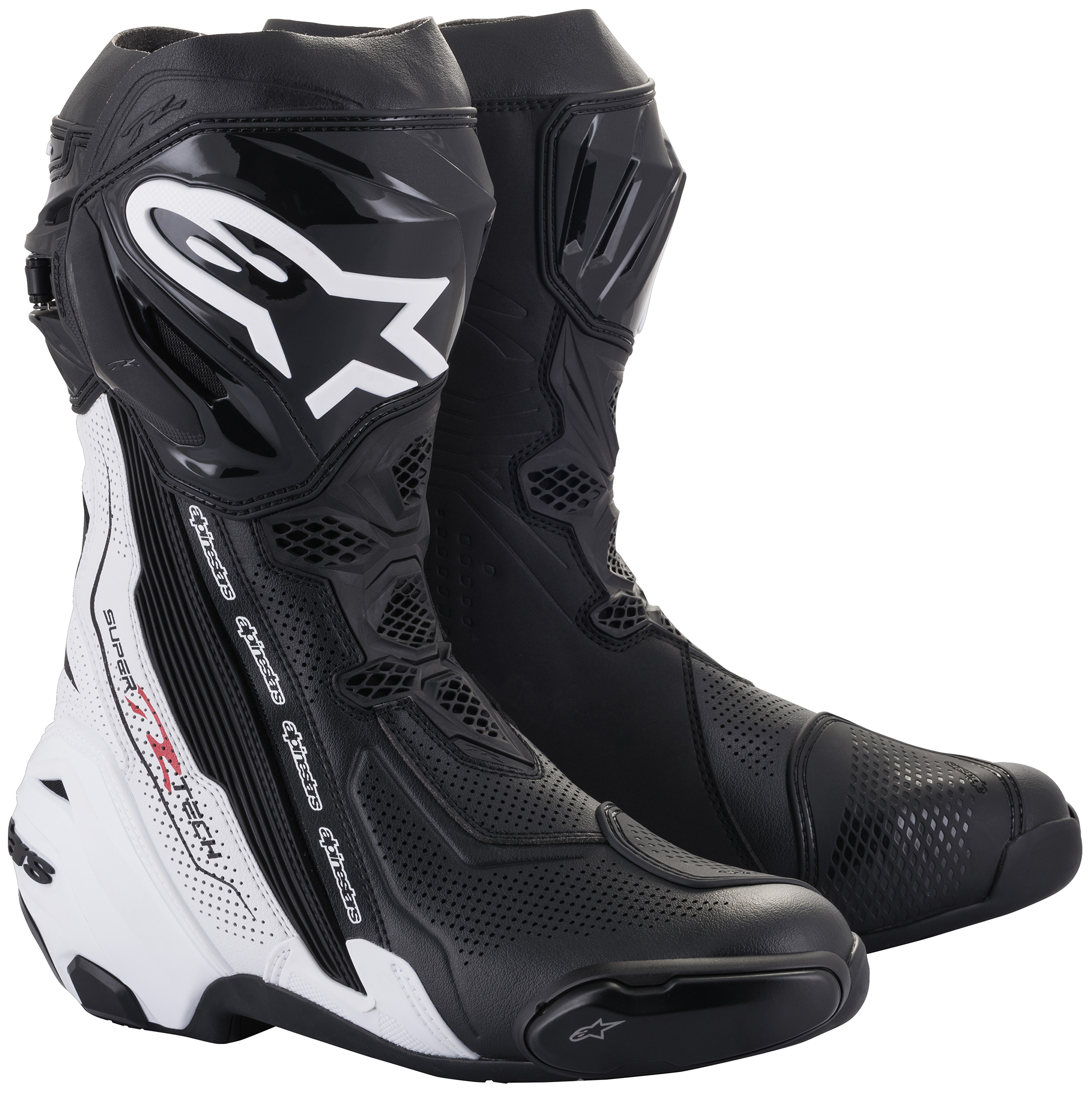 Alpinestars Supertech R V2 Boots Black/White Size 43 (US 9.5) - Click Image to Close