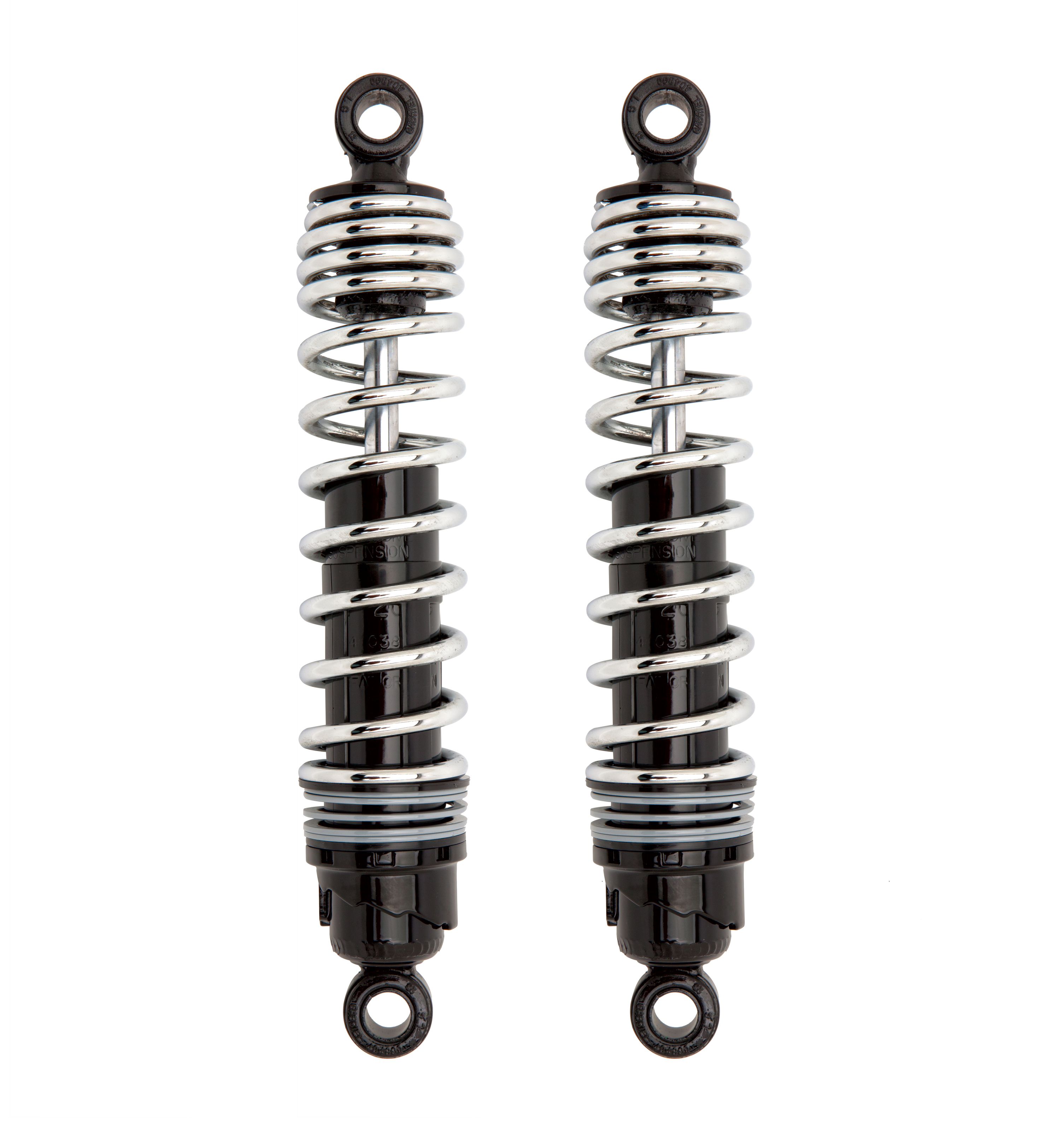 12.5" (low) 412 Cruise Series Shocks Chrome - Click Image to Close