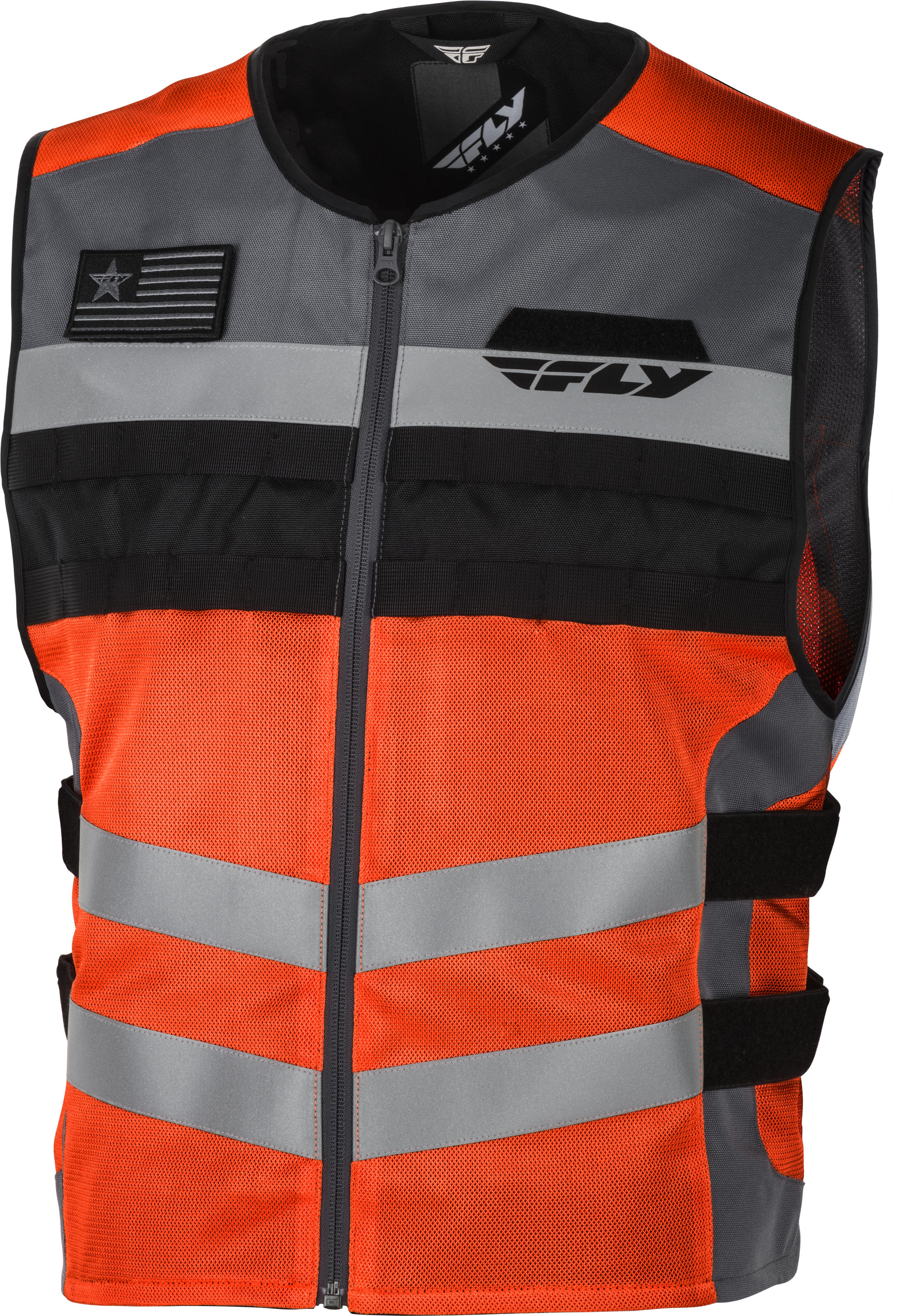 Fly Racing Fast Pass Vest Neon Orange SM/MD - High visibility riding vest in Neon Orange, SM/MD - Click Image to Close