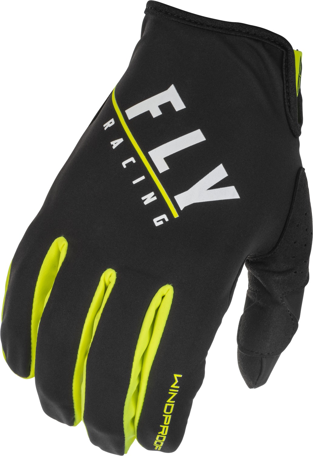 Fly Racing Windproof Gloves Black/Hi-Vis Size 09 - Windproof gloves, size 09, Black/Hi-Vis - Click Image to Close