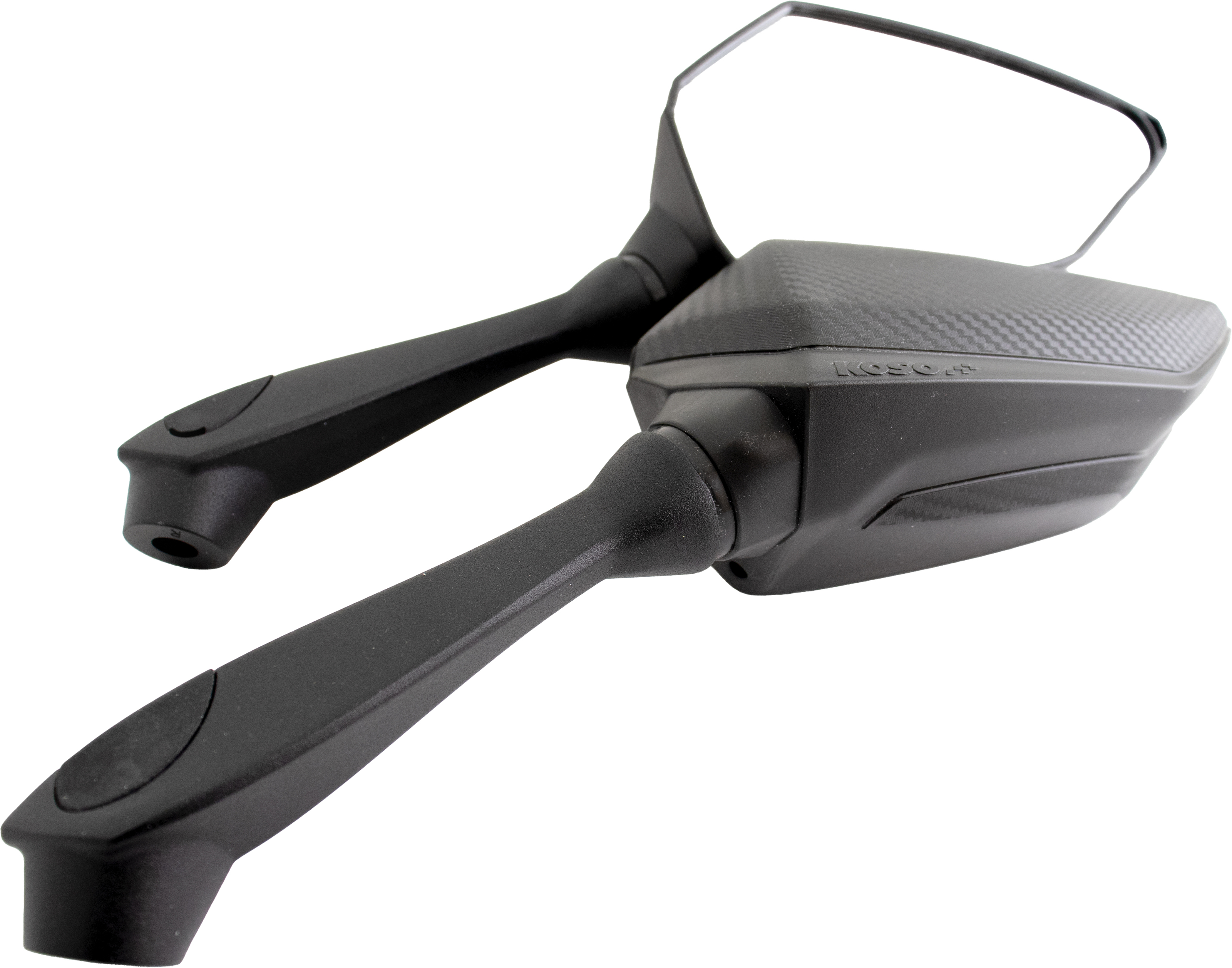 KOSO Sprint Mirrors Black Universal Fit M8/M10 - Black side mirrors, fits M8/M10, universal - Click Image to Close