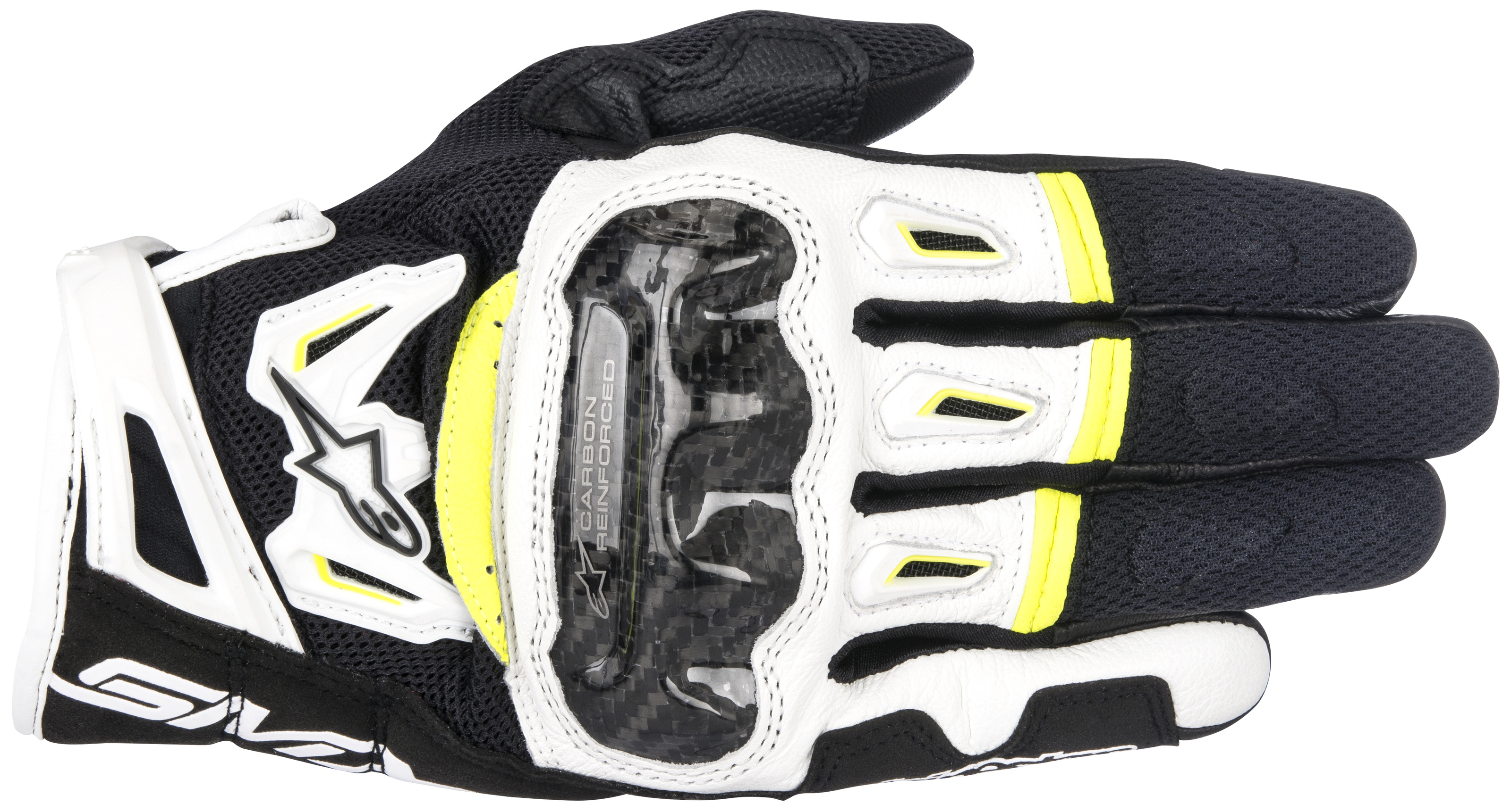 Alpinestars SMX-2 Air V2 Gloves Black/White 3XL - Universal fit 3XL gloves. - Click Image to Close