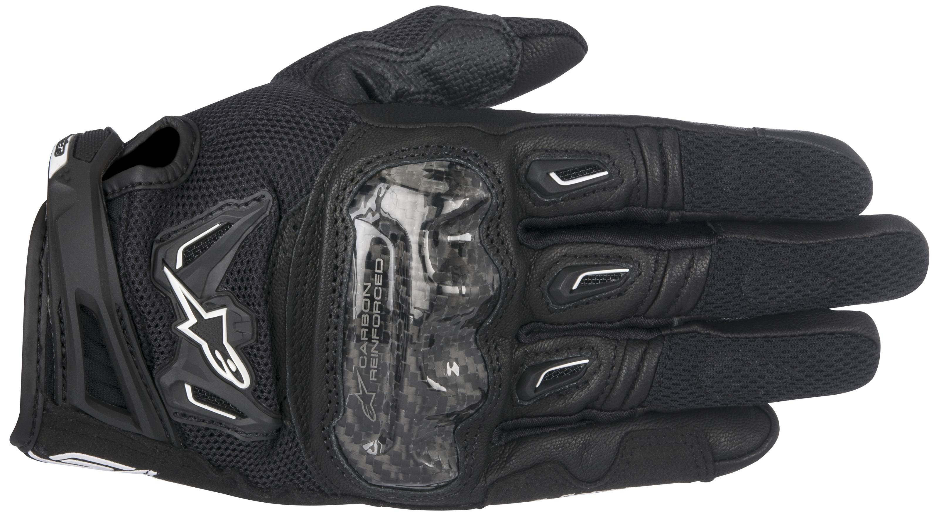 Alpinestars SMX-2 Air V2 Gloves Black - Medium - Medium size, universal fit motorcycle gloves - Click Image to Close