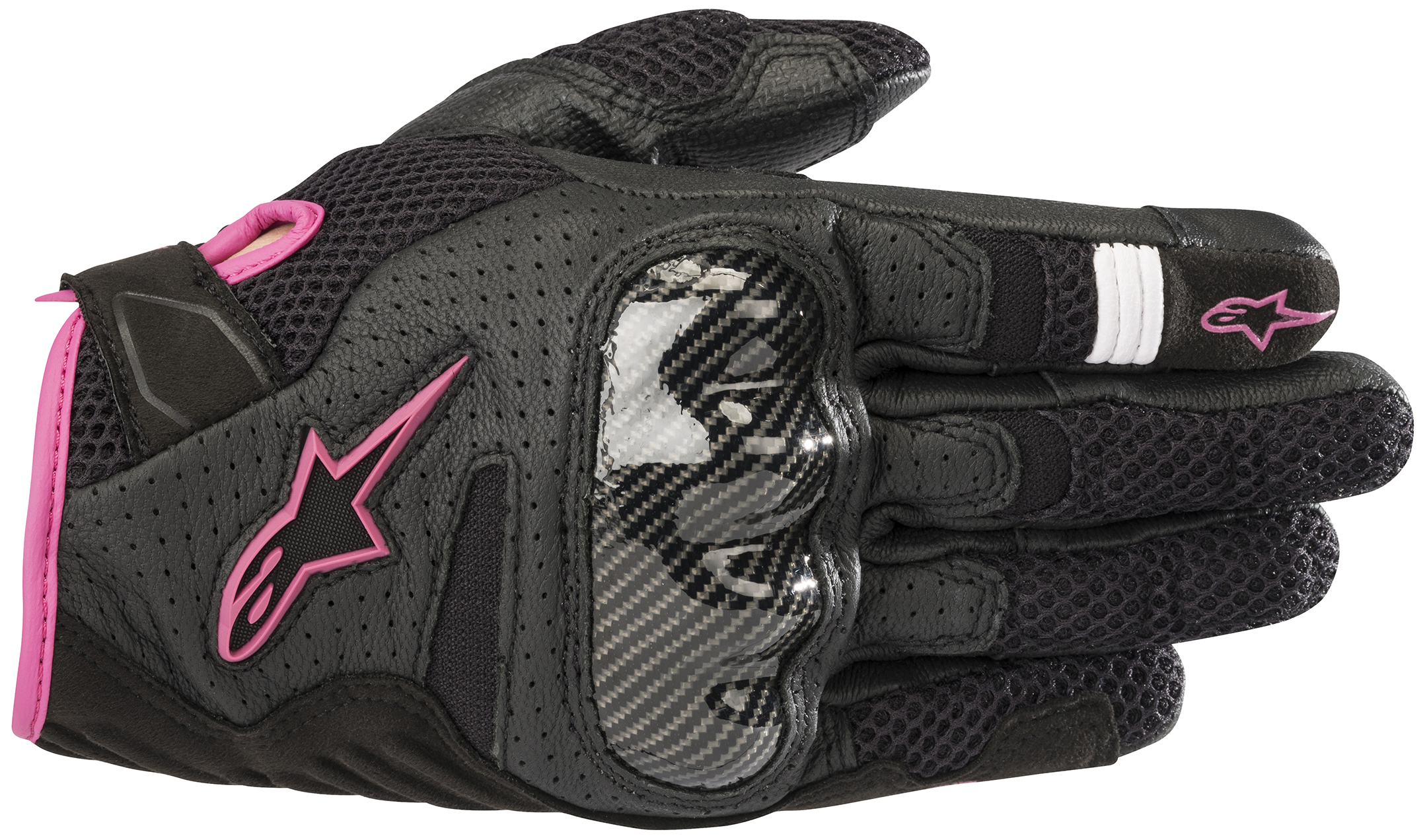 Alpinestars ST SMX-1 Air V2 Gloves Black/Fuchsia XS - For Alpinestars ST SMX-1 Air V2 Gloves XS - Click Image to Close