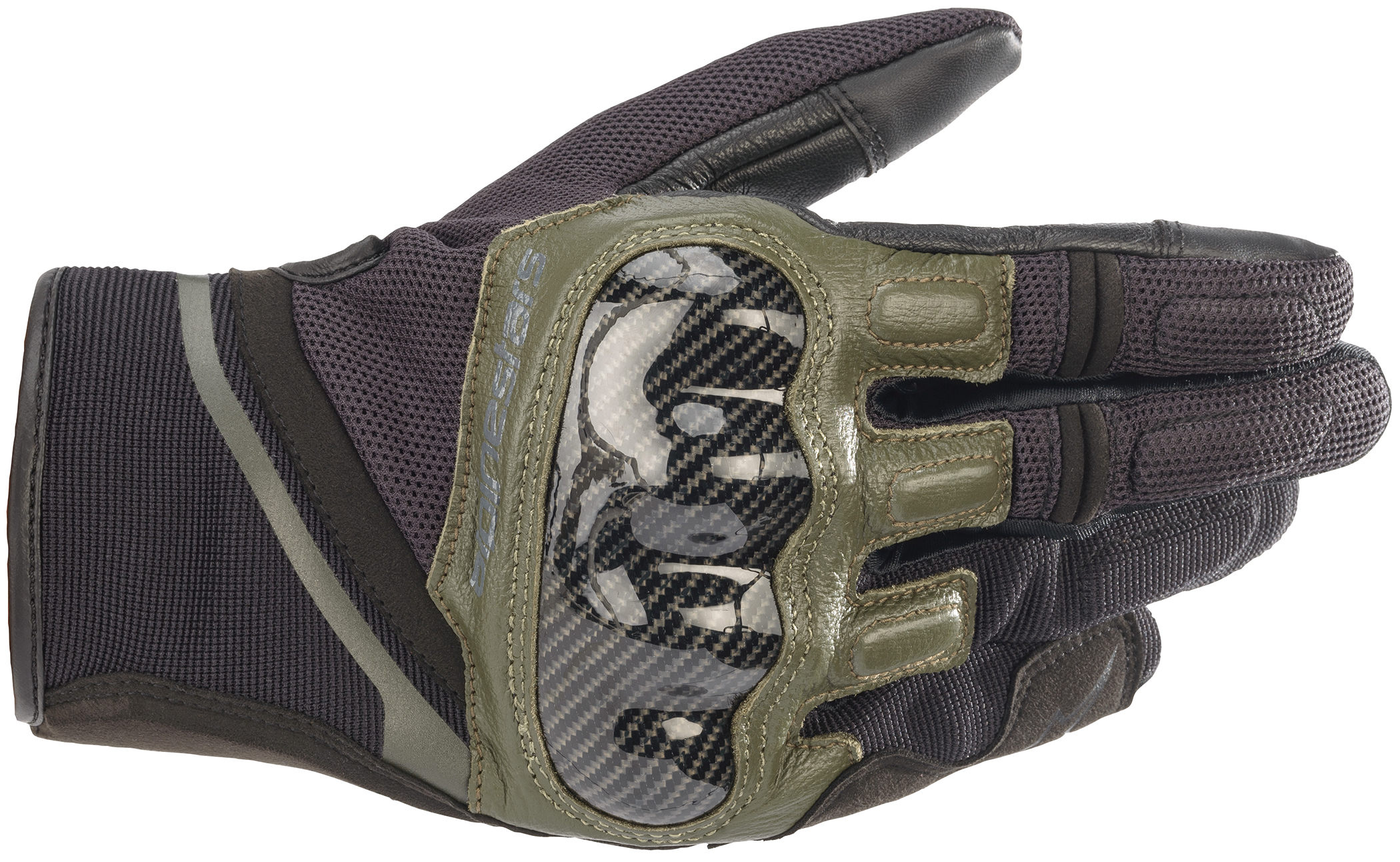 Alpinestars Chrome Glove Black/Forest XL Men's Leather/Textile - Click Image to Close