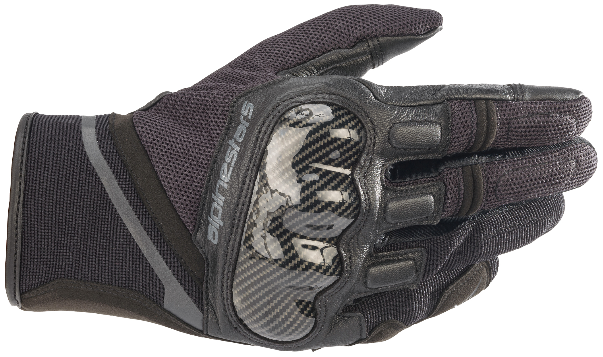 Alpinestars Chrome Gloves Black/Gray Medium - Stylish and durable gloves in Black/Gray - Click Image to Close