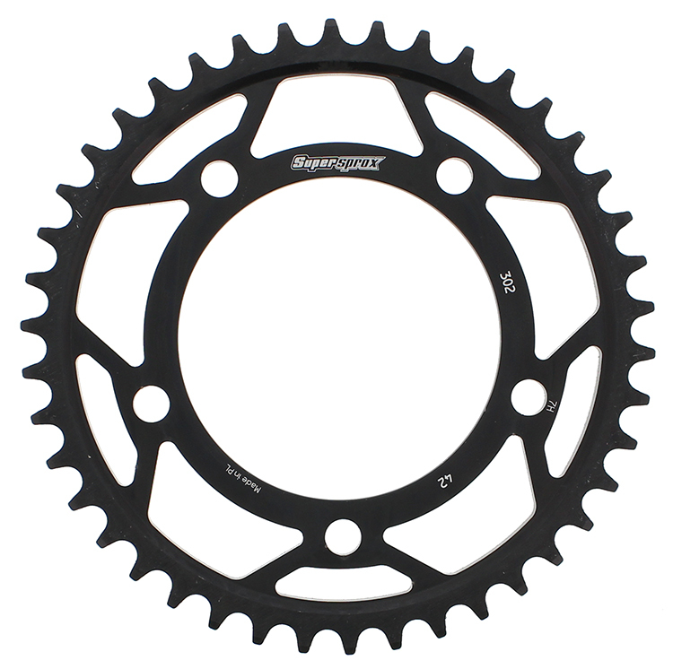 Supersprox Steel Rear Sprocket 42T Black Fits Honda - Click Image to Close