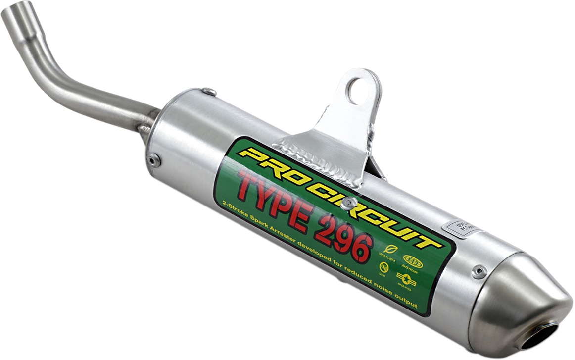 Type 296 Aluminum Slip On Exhaust Silencer w/ SA - For 18-21 85 SX & TC85 - Click Image to Close