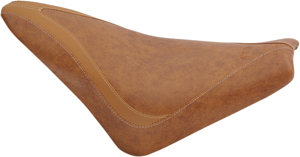Runaround Smooth Vinyl Solo Seat Brown Foam Low - For 15-21 Indian Scout - Click Image to Close