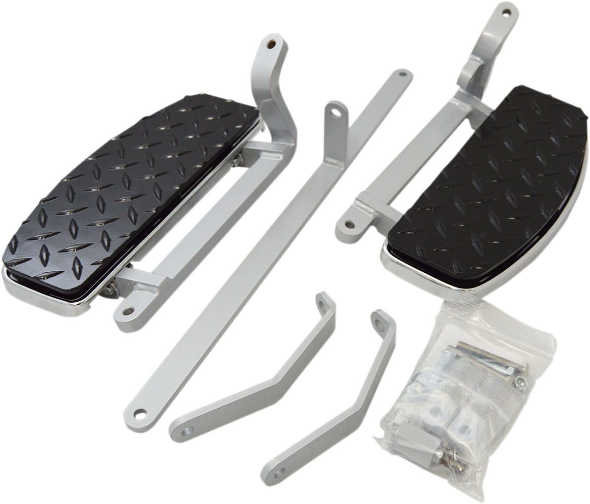 Adjustable Bolt-On Driver Floorboards Chrome - For 08-14 Can-Am Spyder - Click Image to Close