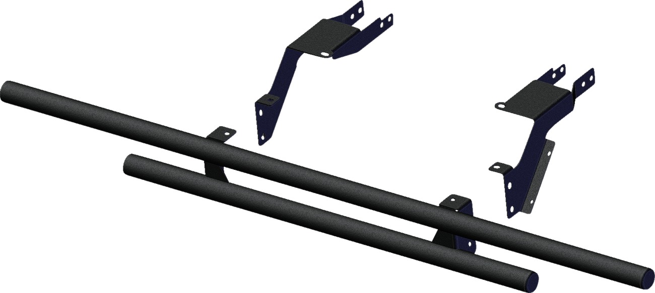 KFI Double Tube Rear Bumper Black Fits 18-24 Polaris Ranger Models - Click Image to Close