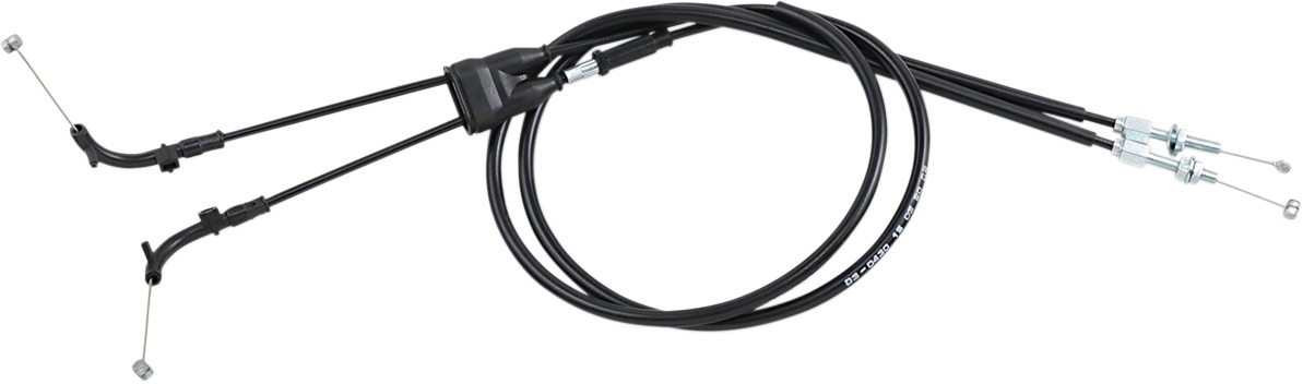 Black Vinyl Throttle Cable Set - Kawasaki KX250F KX450F - Click Image to Close