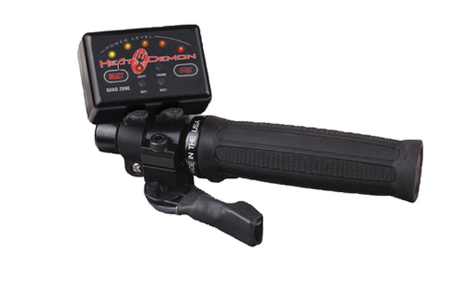 Heat Demon ATV Quad Zone Clamp-On Heated Grips Kit with Thumb Warmer - Quad Zone heated grips and thumb warmer for most ATVs - Click Image to Close