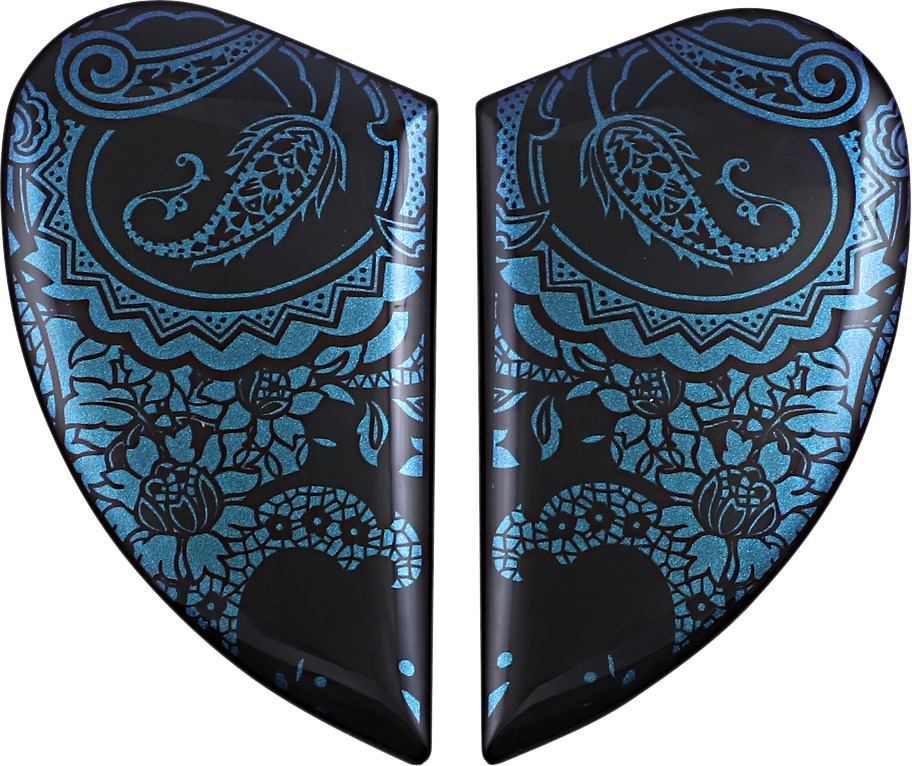 ICON Airform Helmet Side Plates Blue Chantilly Opal One Size - Replacement side plates for Icon Airform helmets - Click Image to Close