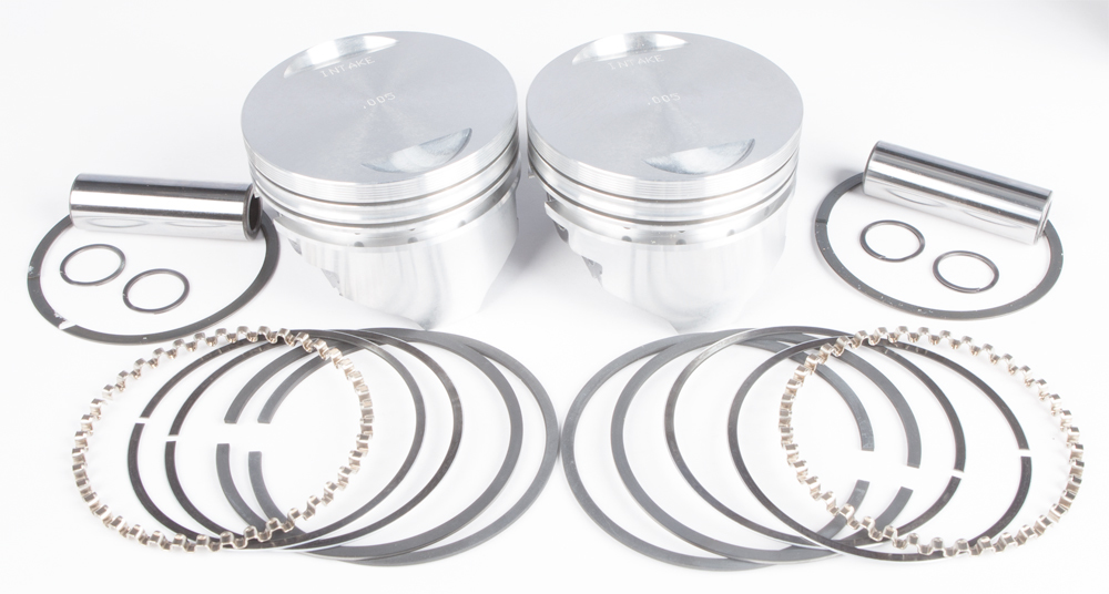 Cast Piston Kit EVO 74CI 8.9:1 +.005 - For 88-19 Harley XL Sportster - Click Image to Close