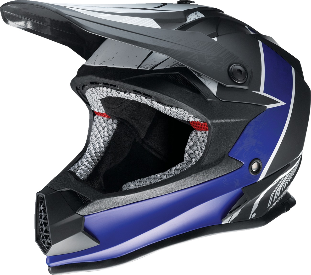 Z1R Youth F.I. Fractal MIPS Helmet Matte Black/Blue L - Youth MX helmet with MIPS technology - Click Image to Close