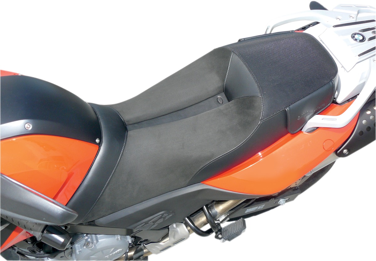 Adventure Track Stitched Suede 2-Up Seat - Black - For BMW F650GS G650GS - Click Image to Close
